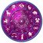 astraologie scheibe pink - violett astraologie scheibe pink - violett